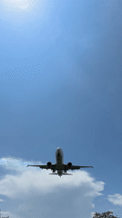 Balinese statues and aircraft landing documented in Kuta