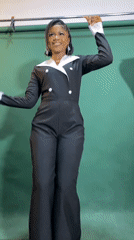Woman conducts professional photo shoot in Jos studio