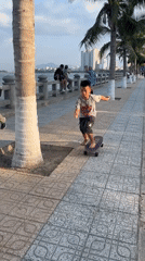Morning coastal life documented in Nha Trang Vietnam