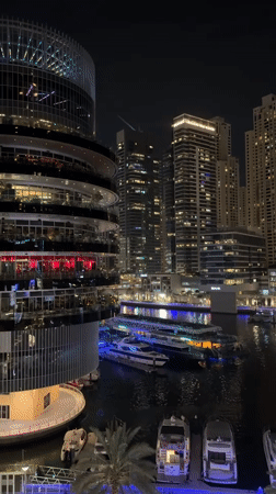 Dubai Marina nightlife and shopping mall scenes captured