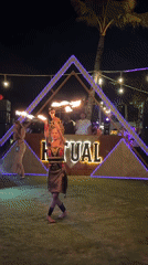 Traditional Balinese fire dance performance in Kuta