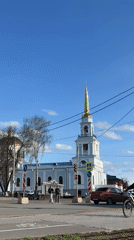 Orthodox church with golden dome observed in Votkinsk
