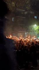 Hundreds gather for torchlight procession in Yerevan, Armenia