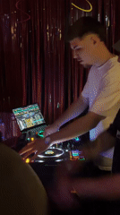 DJ performs at nightclub party in Blagoevgrad, Bulgaria