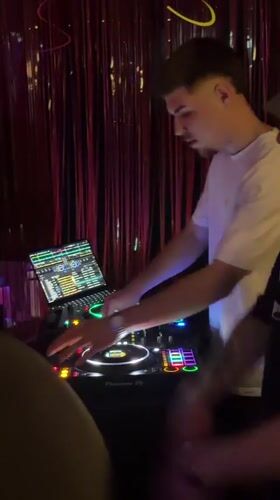 DJ performs at nightclub party in Blagoevgrad, Bulgaria