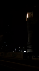 Nighttime street footage captured from moving vehicle in Puebla