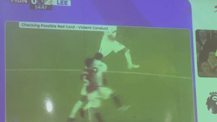 Leeds United leads Manchester United 2-0 in televised match