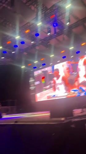 NYC crowd watches basketball on giant outdoor screen