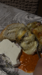 Person resting with meal in Lozarevo, Bulgaria