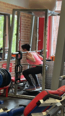 Two women work out at Saint Petersburg gym