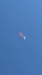 Paragliders over Boreti beach, drinks in hand, summer in full swing