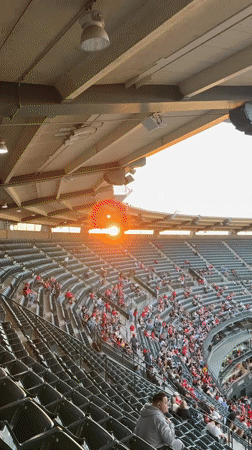 Sunset baseball game draws crowds to Angel Stadium