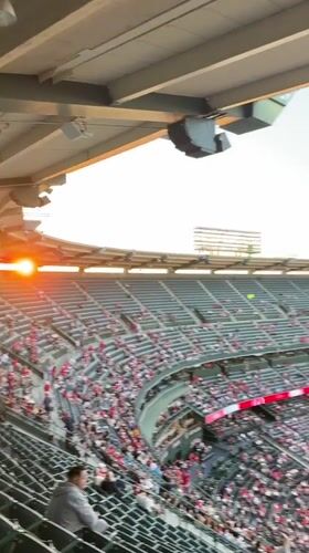 Sunset baseball game draws crowds to Angel Stadium