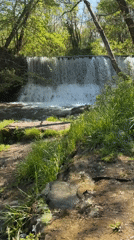 Waterfall and stream documented in Parvenets forest, Bulgaria