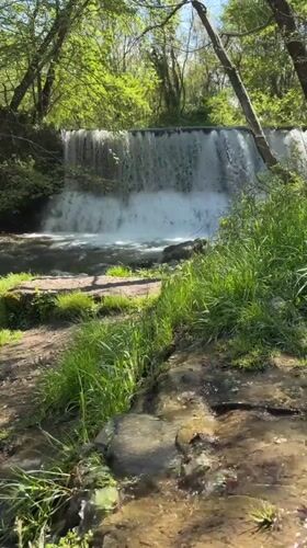 Waterfall and stream documented in Parvenets forest, Bulgaria