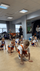 Children's dance classes and performances documented in Novosibirsk studio
