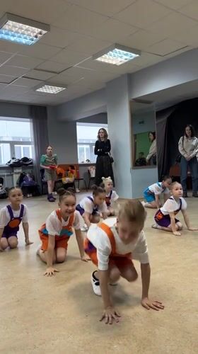 Children's dance classes and performances documented in Novosibirsk studio
