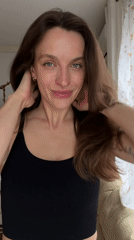 Woman documents morning routine with selfies in Budva, Montenegro