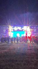 Road trip through the day ending at an outdoor night concert