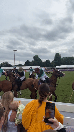Polo match draws spectators in London under overcast skies