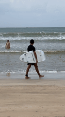 Early morning surfing session recorded in Weligama, Sri Lanka