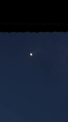 Crescent moon observed over Gadingrejo, Indonesia night sky