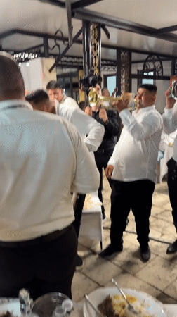 Night wedding in Vratsa features brass band and fire displays