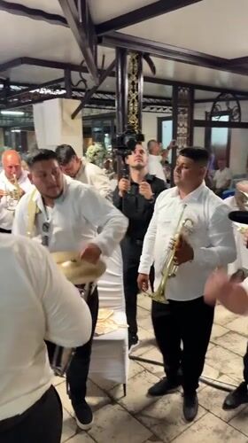 Night wedding in Vratsa features brass band and fire displays