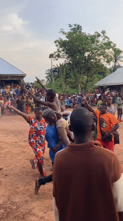 Traditional wrestling festival draws crowds in Achara, Nigeria