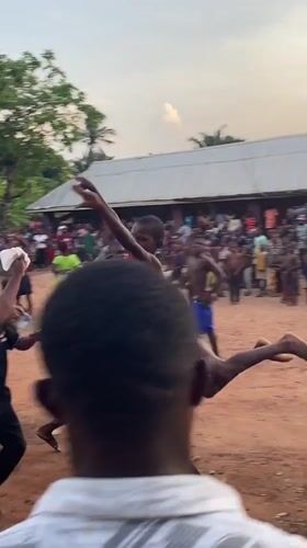 Traditional wrestling festival draws crowds in Achara, Nigeria