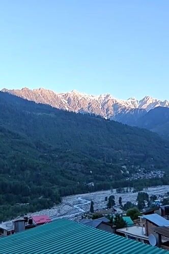 Dawn mountain views documented across Vashisht valley, India