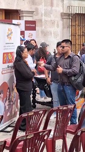 Adaptive sports event held in historic Arequipa courtyard