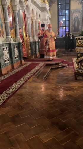 Orthodox Evening Service Held in Tula Church