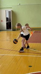 Children engage in climbing, volleyball at Izhevsk gymnasium