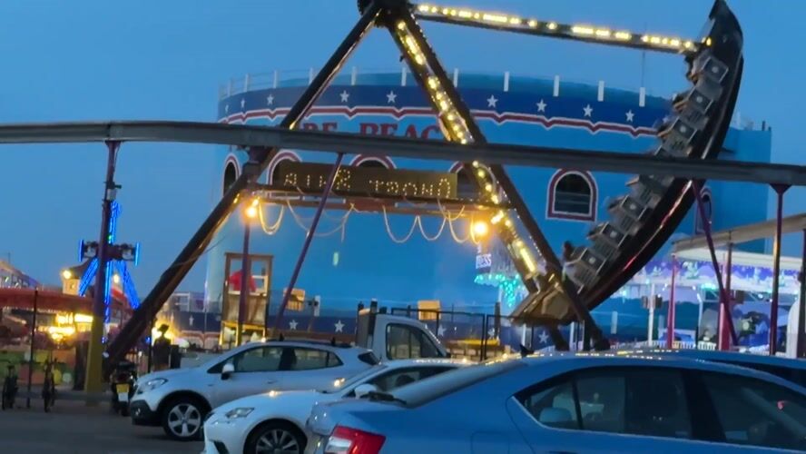 Evening scenes captured around Great Yarmouth seaside attractions