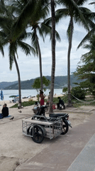 Morning beach activity captured at Patong, Thailand