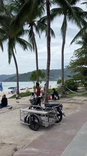 Morning beach activity captured at Patong, Thailand