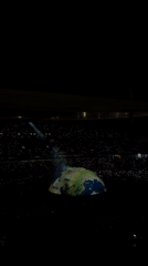 Concert featuring globe display draws stadium crowd in Istanbul
