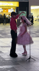 Girl in pink dress, man spotted in Chengdu square