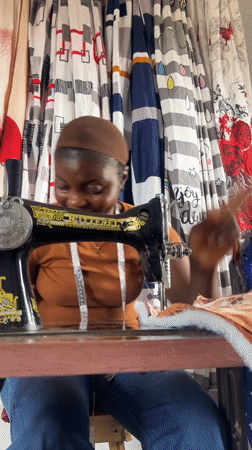 Sewing session and downtime inside a Jos home