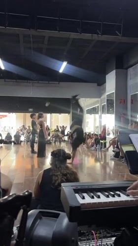 Dance rehearsal in progress at a Puebla studio