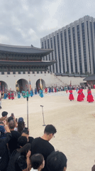 Royal guard ceremony unfolds at Gyeongbokgung Palace in Seoul