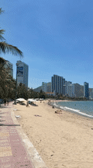 Morning beach life and coffee captured in Nha Trang