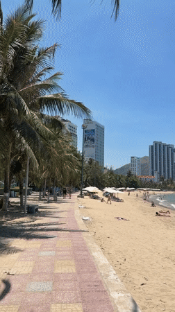 Morning beach life and coffee captured in Nha Trang