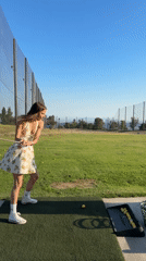 Woman visits Glendale golf driving range in early morning hours