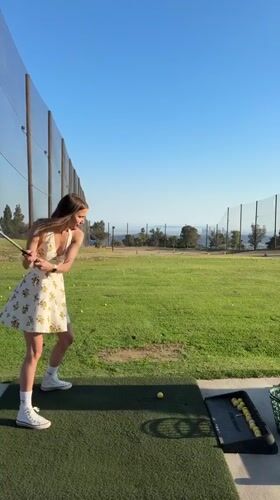 Woman visits Glendale golf driving range in early morning hours