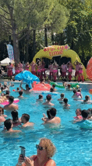Large pool party draws crowds in Manavgat, Turkey