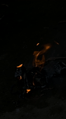 Small ground fire burns in Lokoja, Nigeria darkness