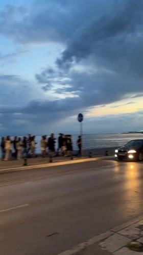 Routine coastal street activity captured in Thessaloniki