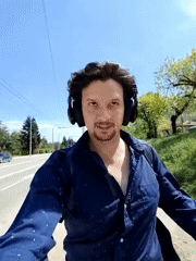 Man with camera spotted walking in Vratsa, Bulgaria